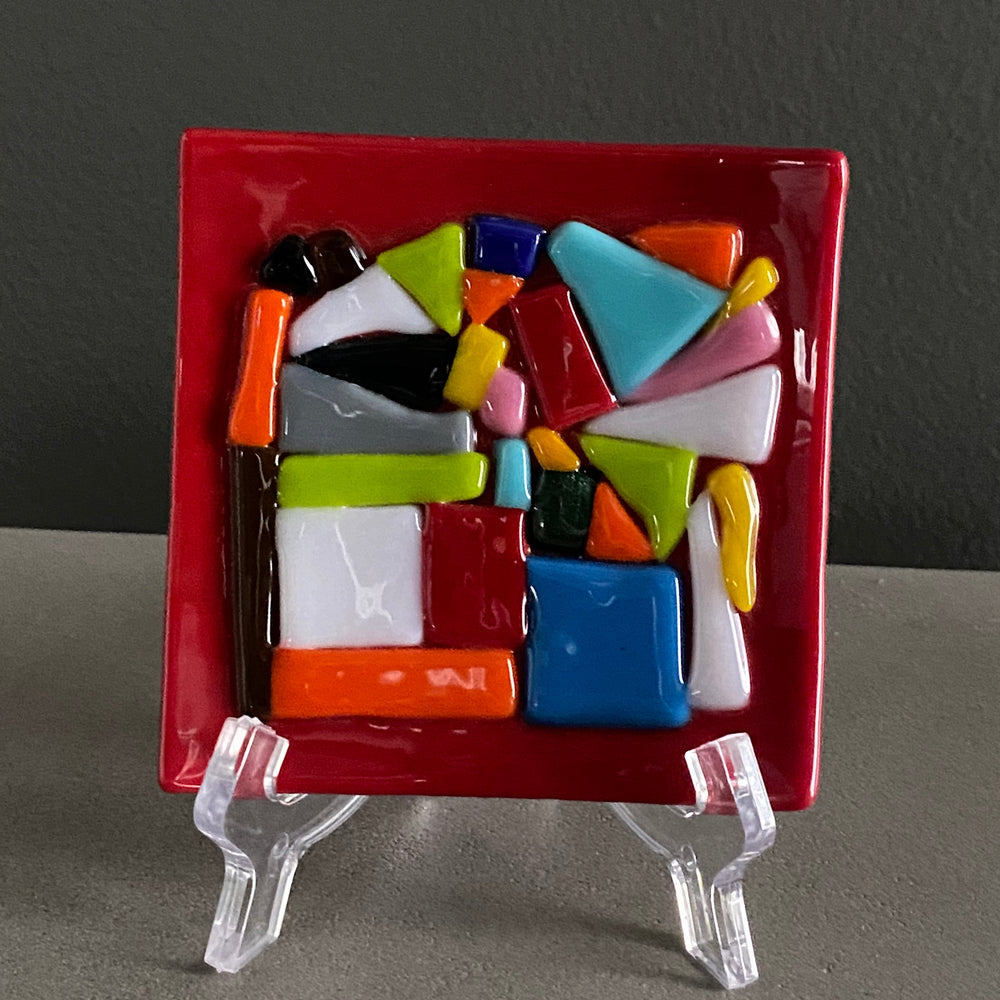 
                      
                        Little Red Glass Tray mosaic
                      
                    